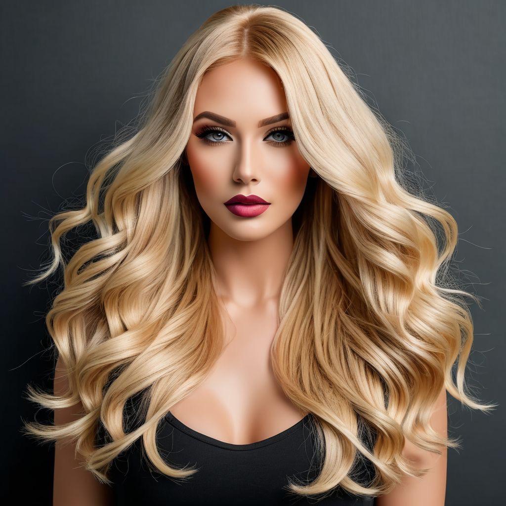 Premium blonde hair extensions